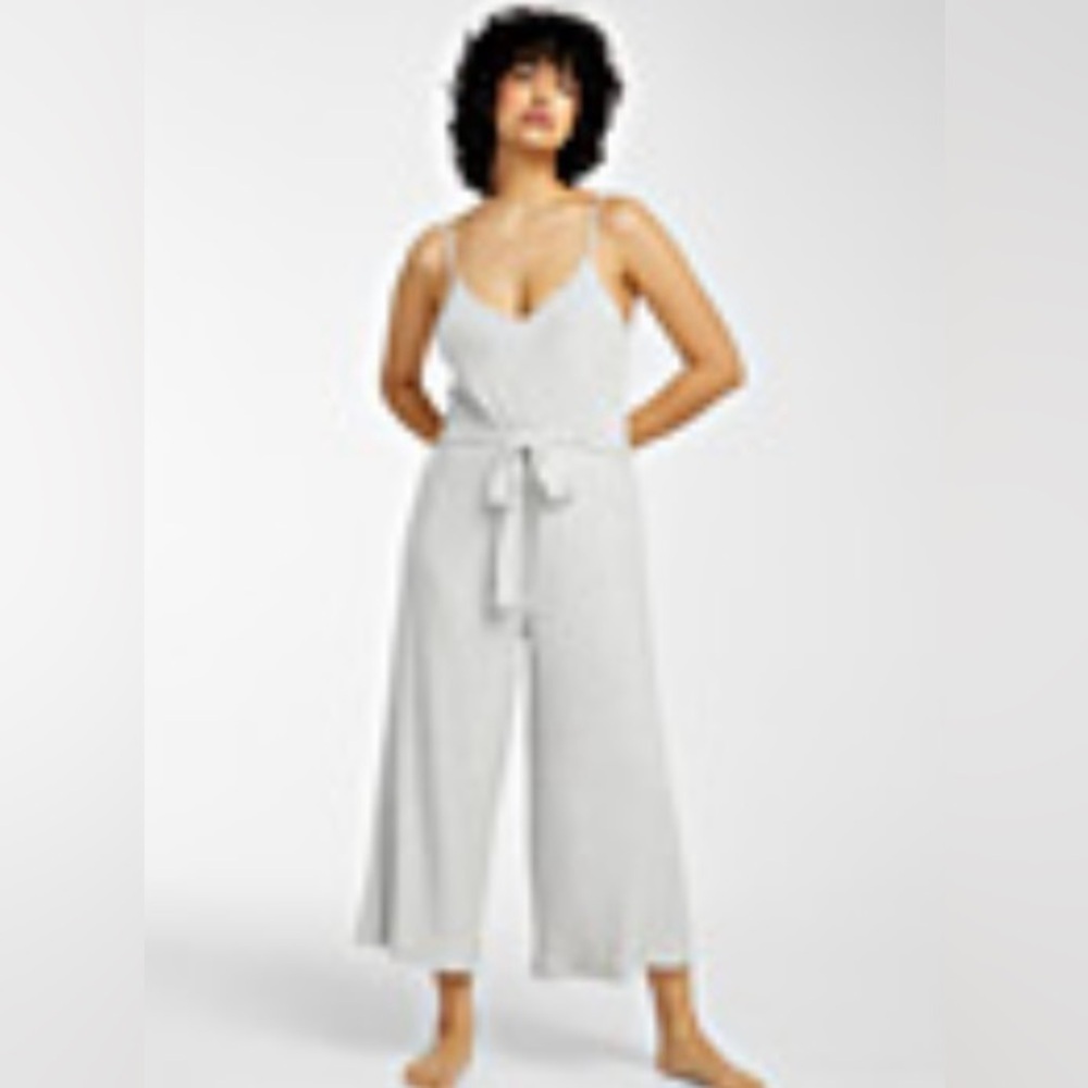 Miiyu for Twik - ribbed wide leg sleeveless lounge jumpsuit